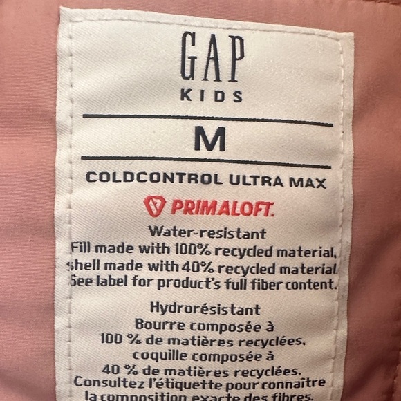 GAP Kids Pink Puffer Jacket with Faux Fur Hood - Picture 4 of 6